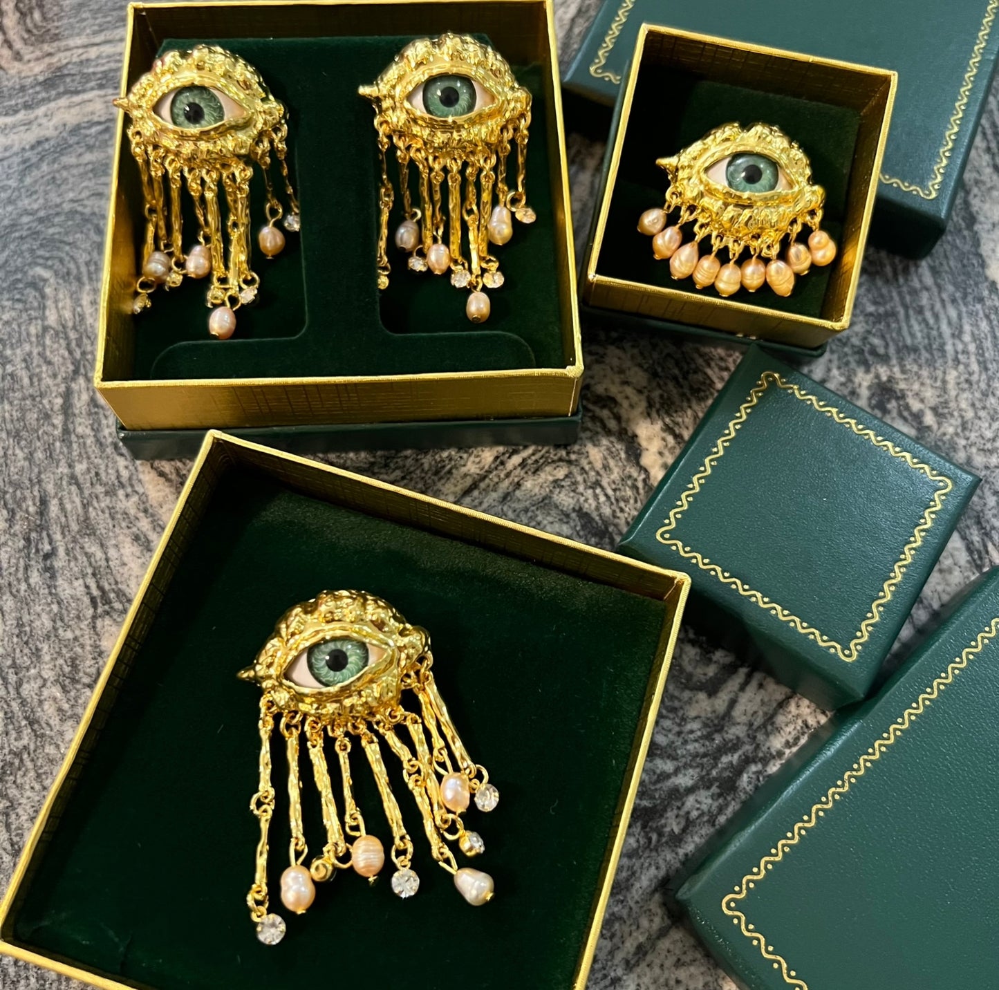 Lovers Eye Victorian Inspired Brooch Lapel Pin V1