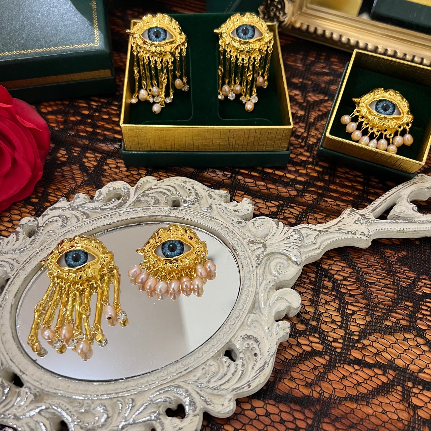 Brown Eyes & Blue Eyes. Lovers Eye Victorian Inspired Collection