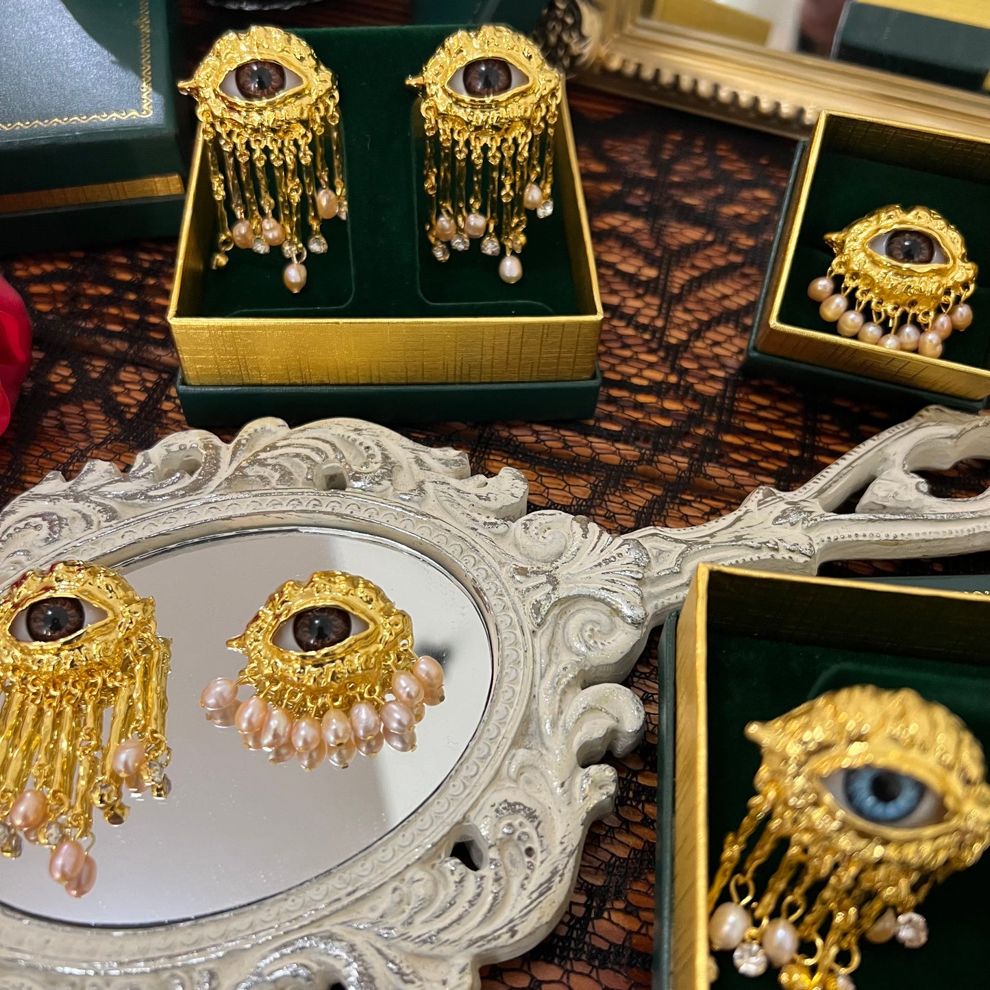 Brown Eyes & Blue Eyes. Lovers Eye Victorian Inspired Collection